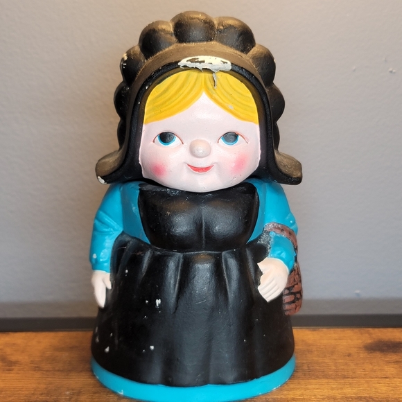 Art Vintage Pennsylvania Dutch Good Luck Hex Candies Amish Girl